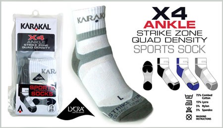 Karakal X4 Ankle Technical Sport Socks